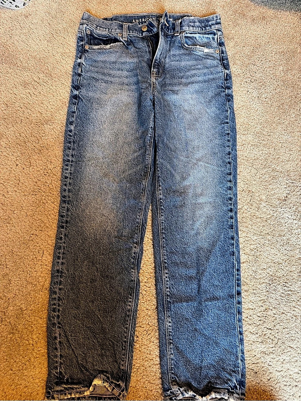 American Eagle High-Rise Straight Jean Waist 8
